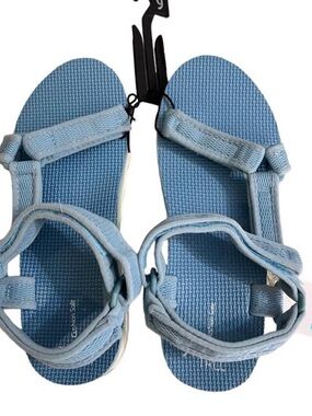 Time and Tru Light Blue Strappy Sandals